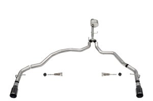 Ford F-150 Performance Exhaust - Dual Rear Exit - CORSA Performance - Xtreme Cat-Back - Black PVD - `21-`25